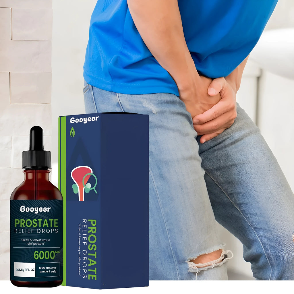 30ml bottle of men's therapeutic massage treatment oil with nursing drops for physical discomfort relief