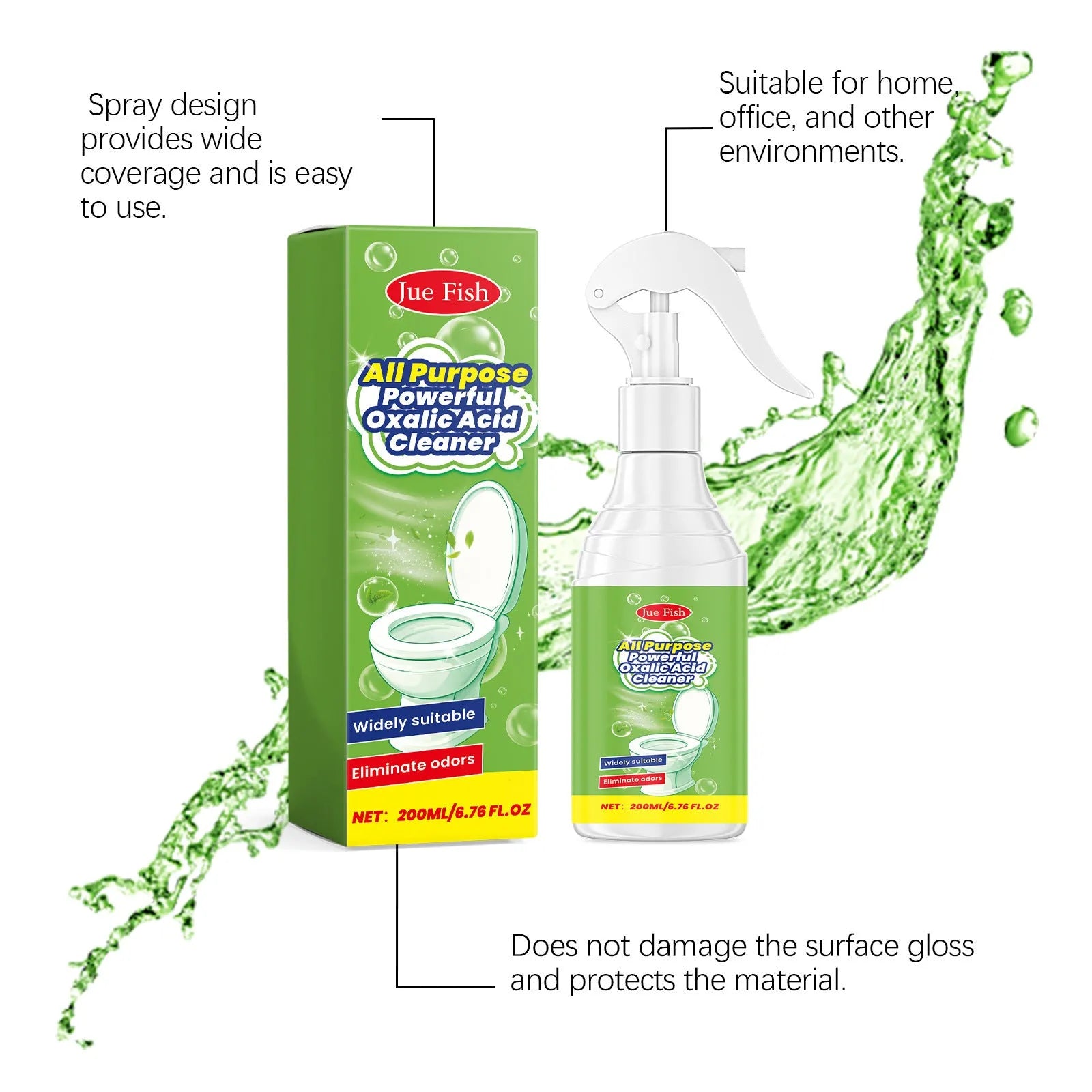 200ml Multi Functional Household Grease Cleaning Spray bottle on a kitchen worktop
