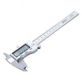 Deli digital vernier caliper stainless steel precision measuring tool with LCD display showing measurement