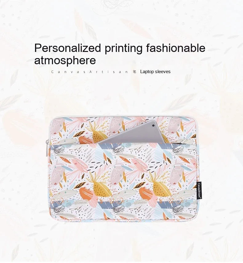White 14-inch waterproof PU leather computer inner bag for laptop protection