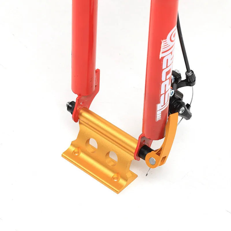 Silver metal bicycle front fork quick release fixing clip for SUV transport mounting