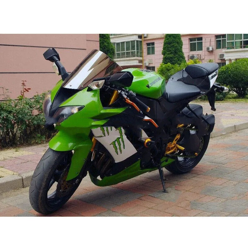 Motorcycle windscreen for Kawasaki ZX-6R and ZX-10R in blue and brown tint options