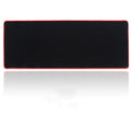 Pure black gaming keyboard pad desk mat 30x80cm with non-slip rubber base and cloth surface precision seaming