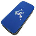 Blue and red vertical square foot boxing target props made of thickened PU material.