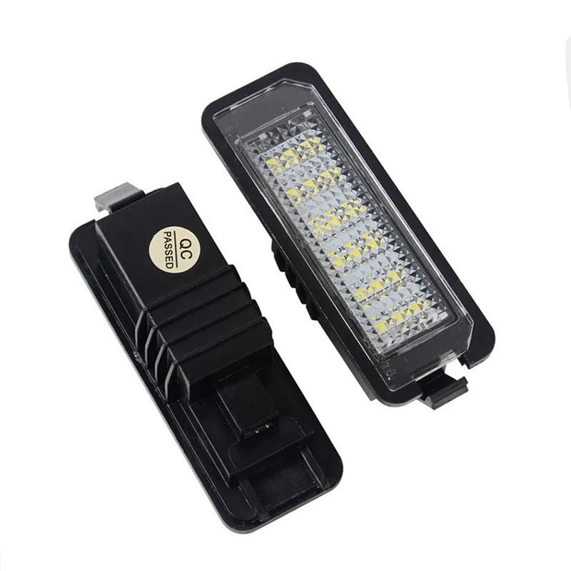 Volkswagen LED license plate light unit for Golf, Polo, Phaeton models with 24 SMD LEDs.