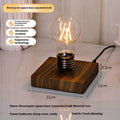 Creative suspension bulb small night lamp with iron art construction and square base