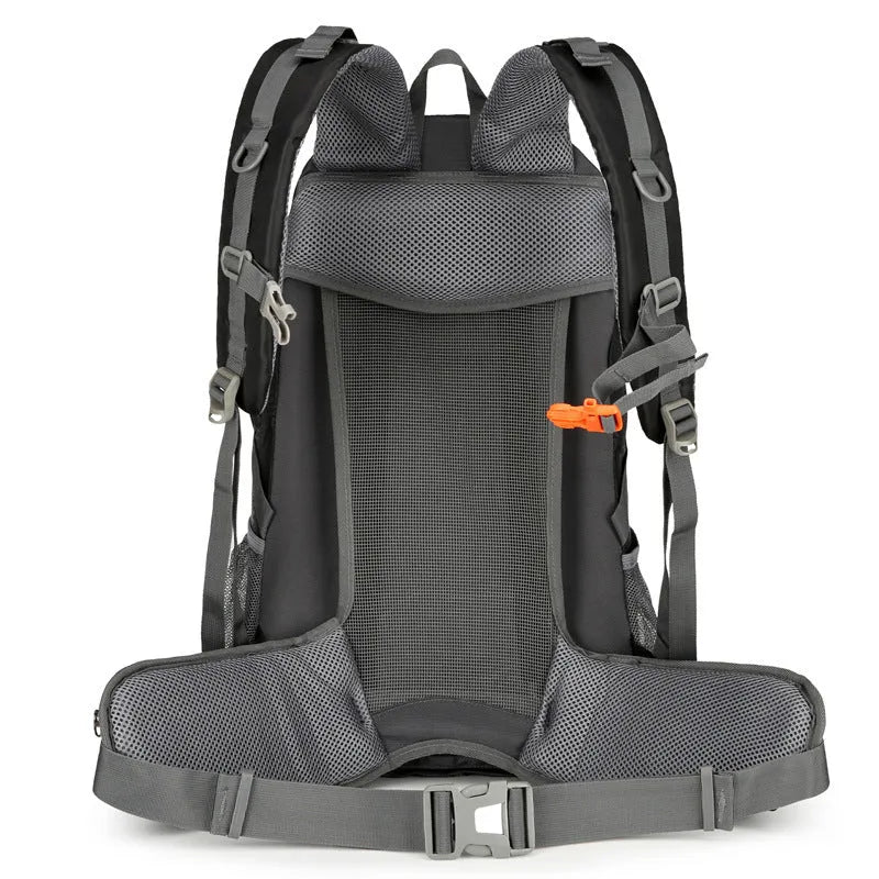Outdoor hiking backpack nylon waterproof 20-35L unisex solid colour with air pillow belt