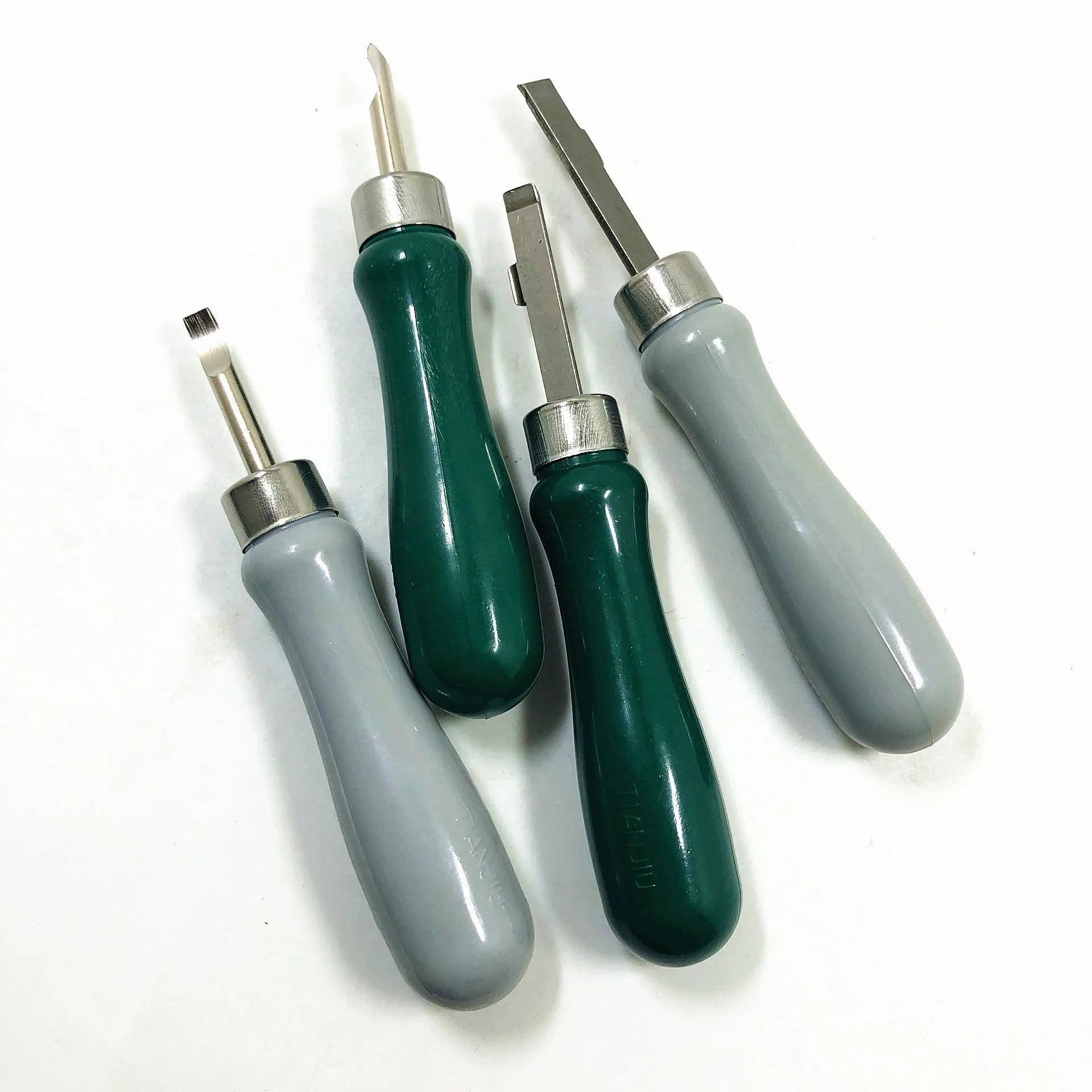 Watch back cover opener pry knife tool in green and grey colour options for mechanical watch repair