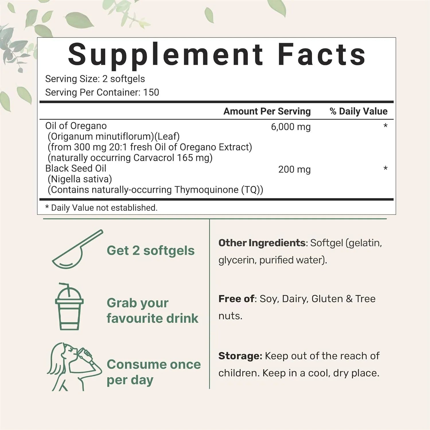 Butter Black Seed Oil soft capsules supplement in packaging