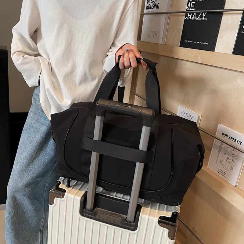 Oxford cloth crossbody bag for yoga and outdoor activities in milky white colour