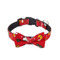 Simplicity Creative printed Christmas dog collar in cotton polyester, red and green options, adjustable sizes S M L