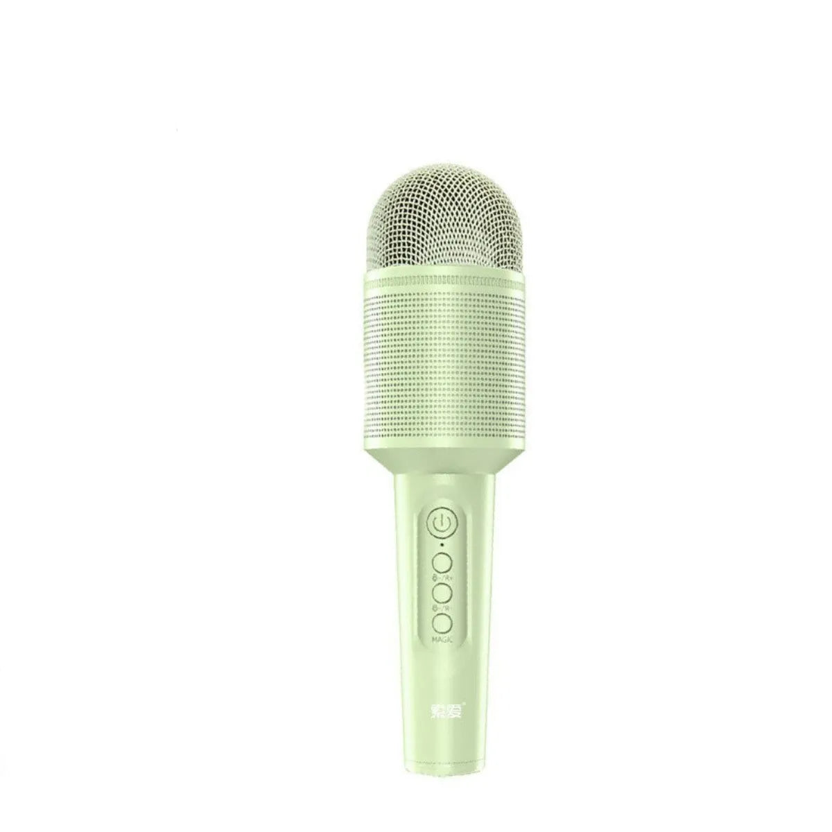 Wireless Bluetooth karaoke microphone in pink, blue and green colour options
