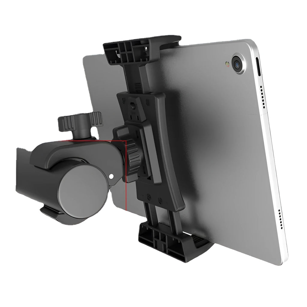 Black bicycle handlebar phone mount bracket for smartphones and tablets