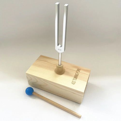 432Hz aluminium alloy tuning fork with speaker in kraft paper box packaging