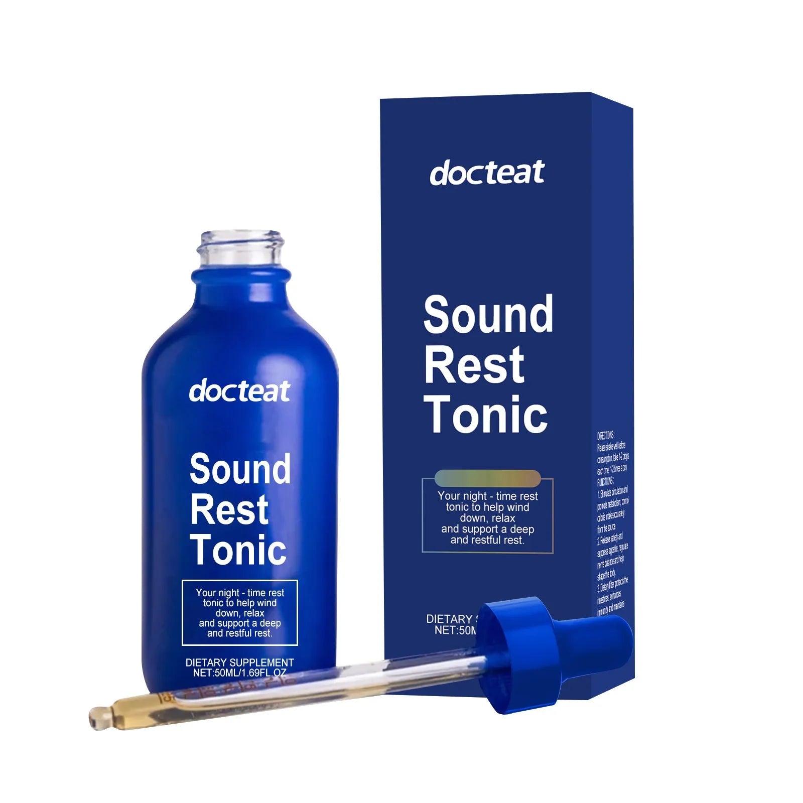 50ml bottle of sleep health support drops with a dropper, containing mint and TCM extracts