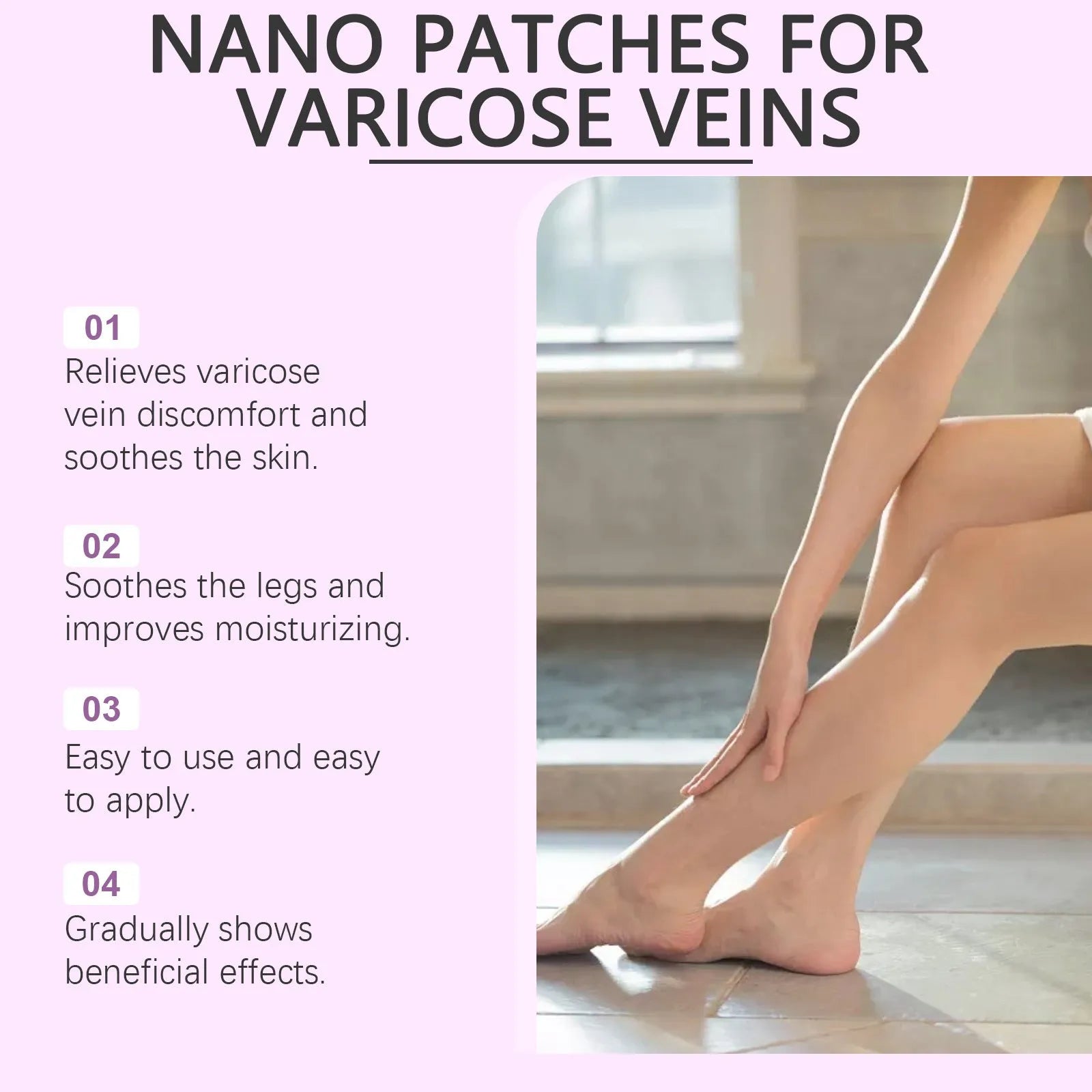 Four leg care micro needle patches with moxa leaf and ginger root extract for universal skin types