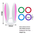 Assorted colourful PVC inflatable ferrule throwing toys in octopus, antlers, rabbit ears, Santa, spider, and witch hat styles.