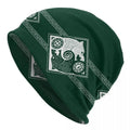 Elastic sleeve cap with Viking totem wolf design in cotton fabric for street dance