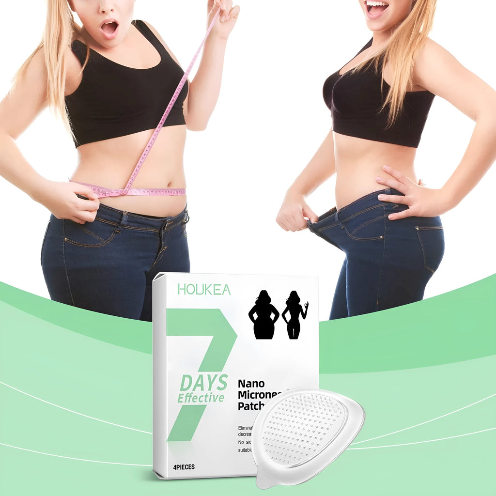 4 slimming nano microneedle stickers with ginger and mugwort root ingredients