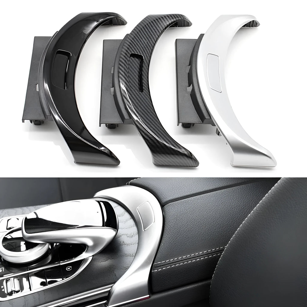 Silver electroplated armrest button panel for Mercedes C-Class and GLC dashboard