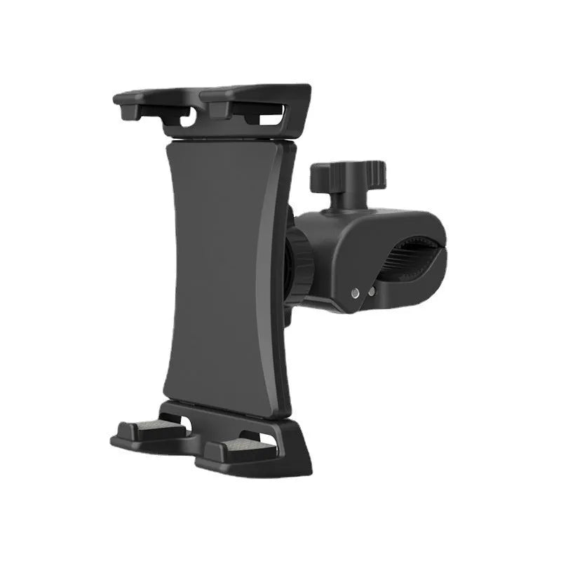 Black bicycle handlebar phone mount bracket for smartphones and tablets