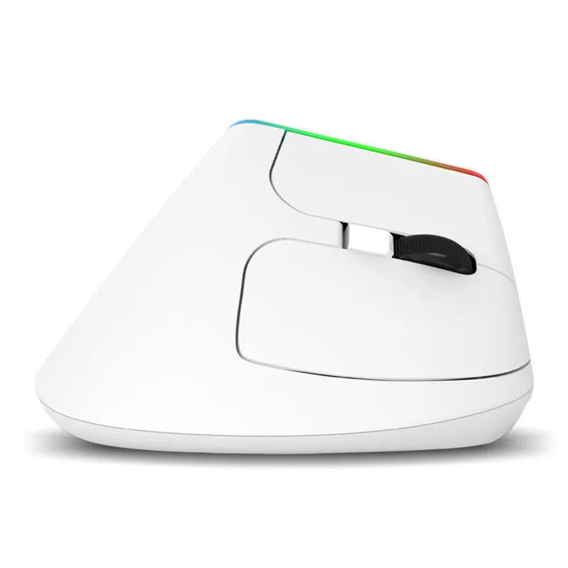 M618C vertical ergonomic wireless computer mouse with RGB lighting in black or white