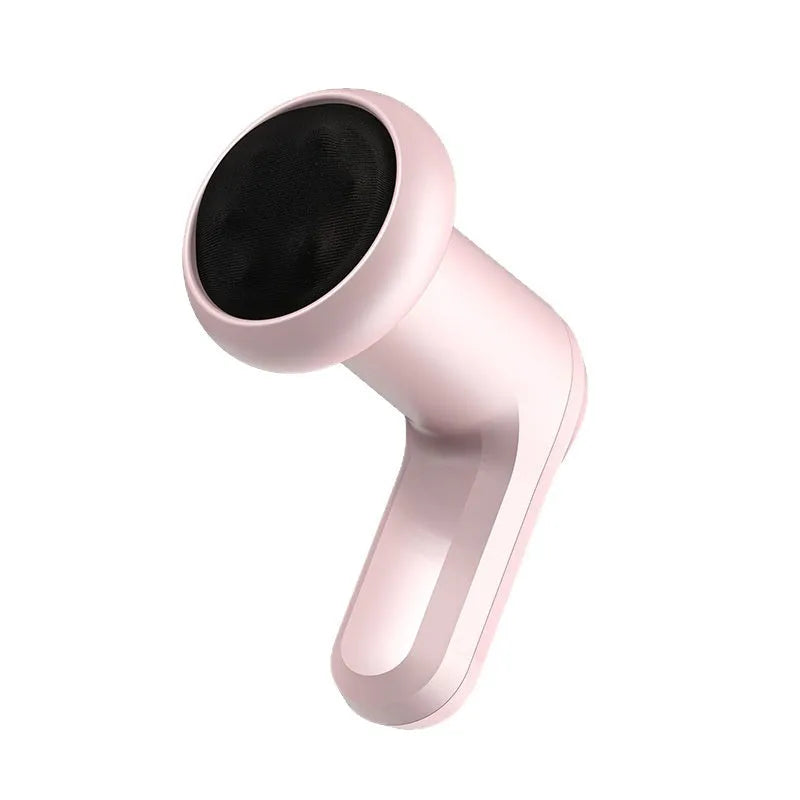 Pink, white, and black USB electric massager for neck, back, waist, and leg pain relief.