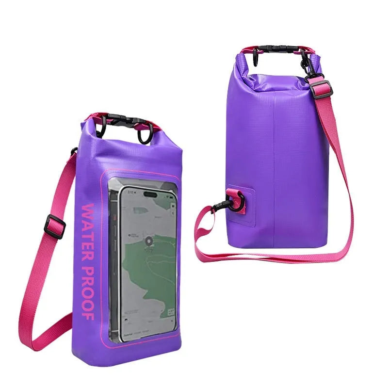 PVC waterproof crossbody bag for mobile phone protection during swimming and outdoor water sports