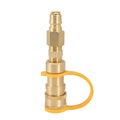 Brass 3/8 inch gas tank connector with American standard thread for propane conversion