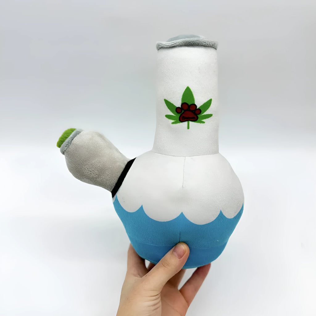 24cm kettle-shaped plush dog toy with picture style design for small and medium dogs