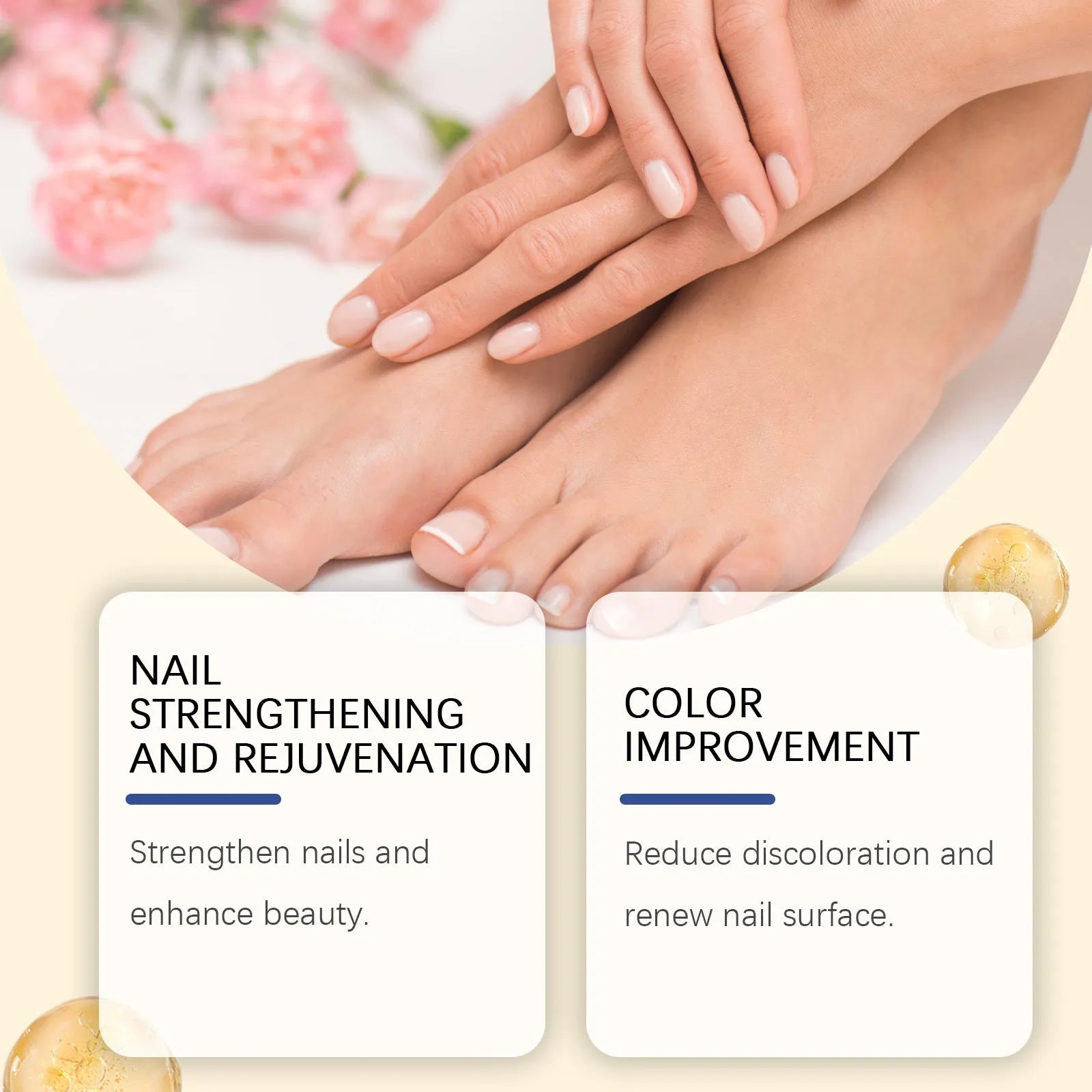 50ml bottle of nail fungus treatment solution with bee venom and peppermint oil