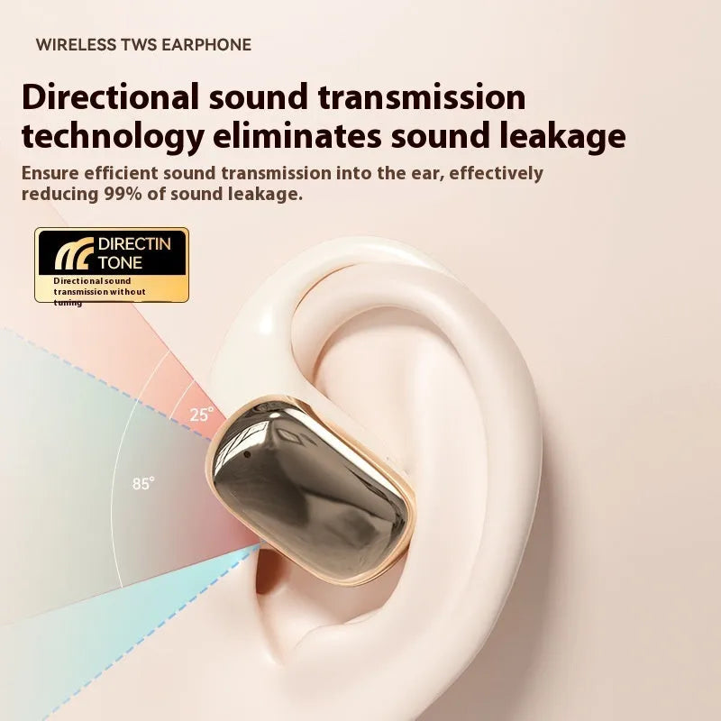 Wireless ear-mounted headphones with digital display screen in black colour