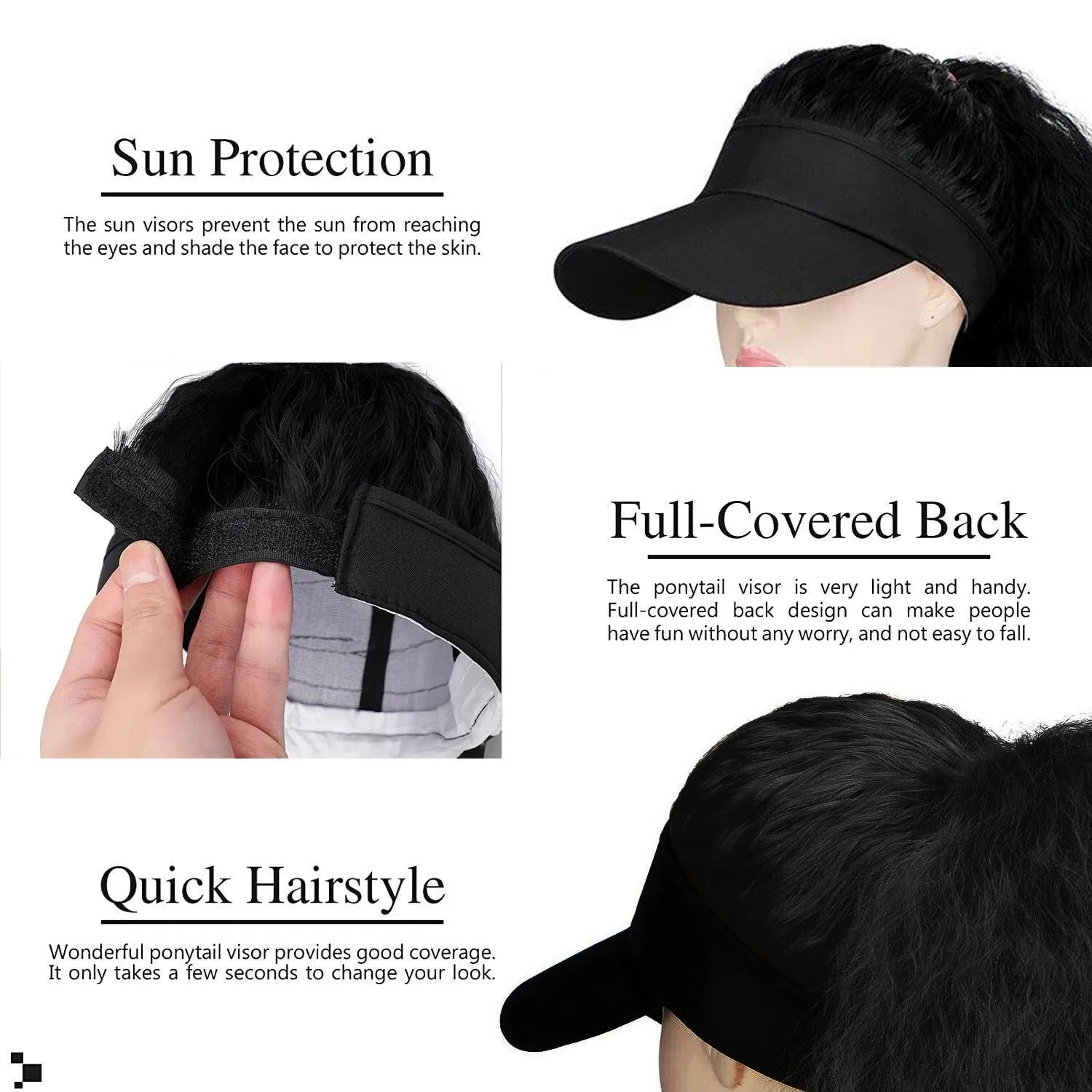 Women's domestic silk short wig with horse tail waves roll hood in various natural colours