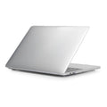 Transparent and black PC hard protective cases for 14-inch and 16-inch Apple MacBook Pro laptops.