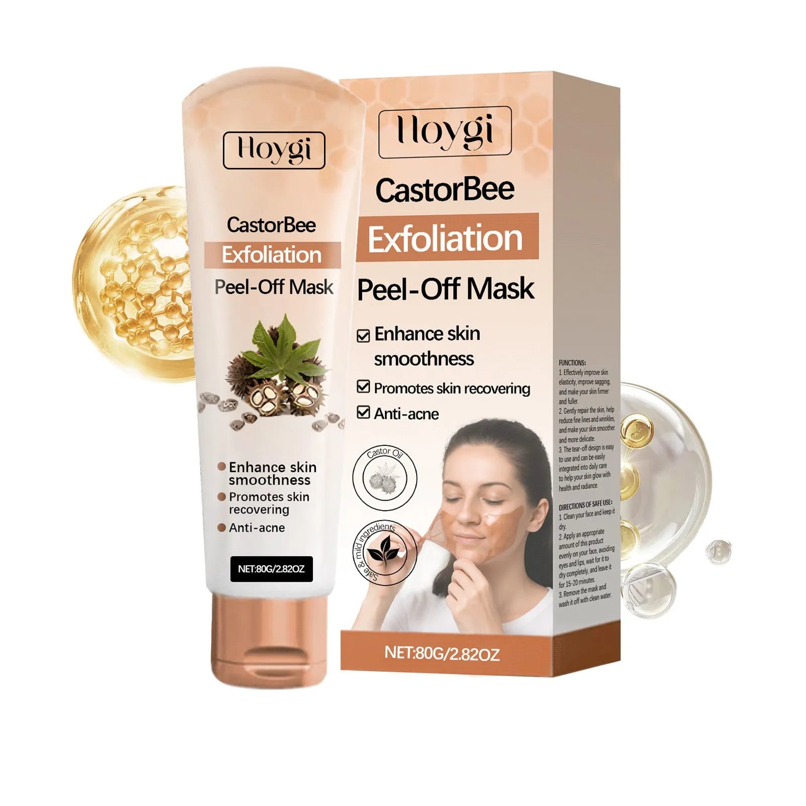 Single-pack Mild Cutin Tearing Mask in 80g size for facial hydration and gentle exfoliation