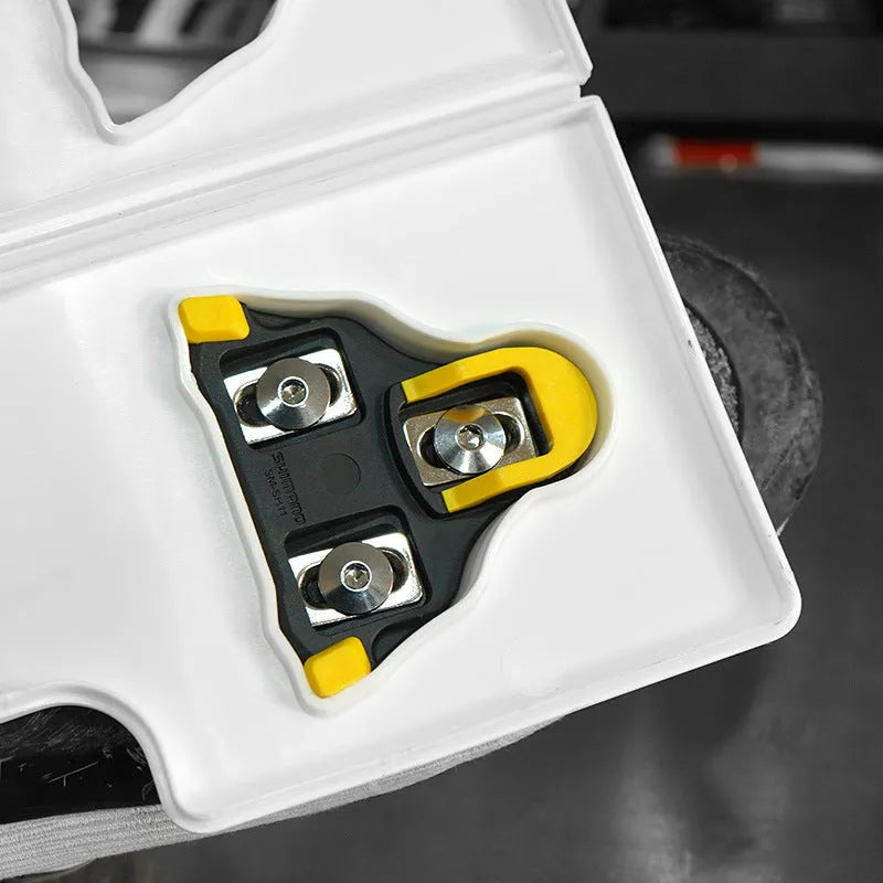 Shimano SPD-SL cleat adjustment tool with colour-coded sections for SPD and KEO models