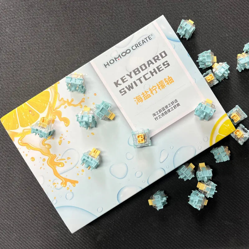 36 Sea Salt Lemon PRO Mute colour mechanical keyboard switches for Cherry MX compatible boards
