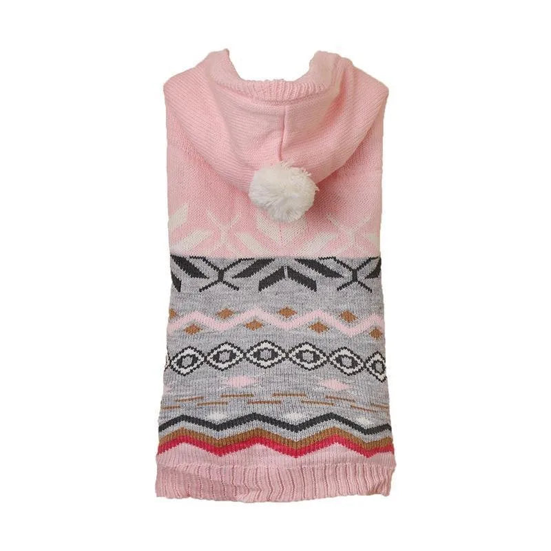 Green diamond pattern acrylic pet sweater for dogs on white background