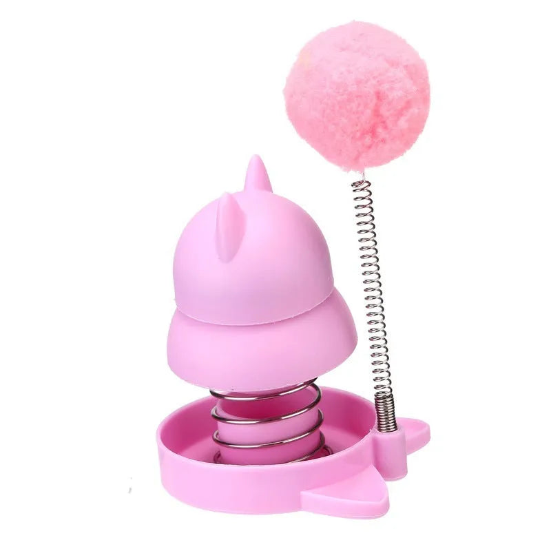 55mm mint-scented cat toy with music features in blue, orange, or pink colours