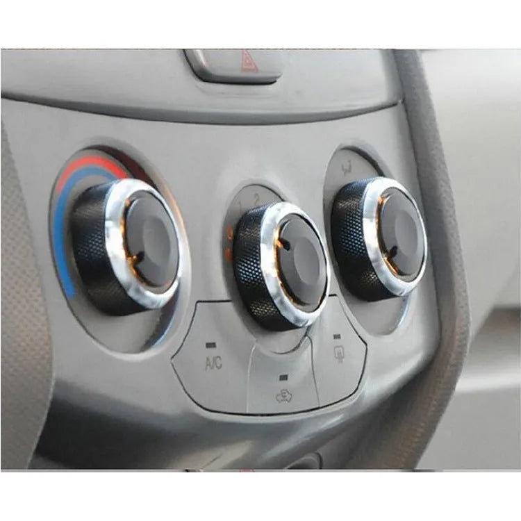 Three black aluminium alloy Chevrolet Lefeng and Lechi air conditioning replacement control knobs