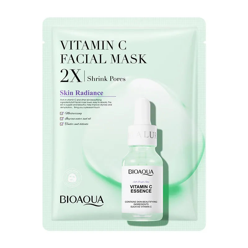 Single-use white gel facial sheet mask in a 30g sachet from a range including collagen and hyaluronic acid variants.