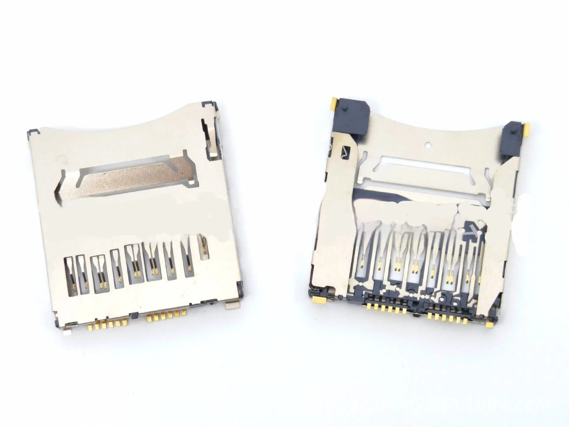 Alloy camera memory card storage slot in high foot or low foot variations