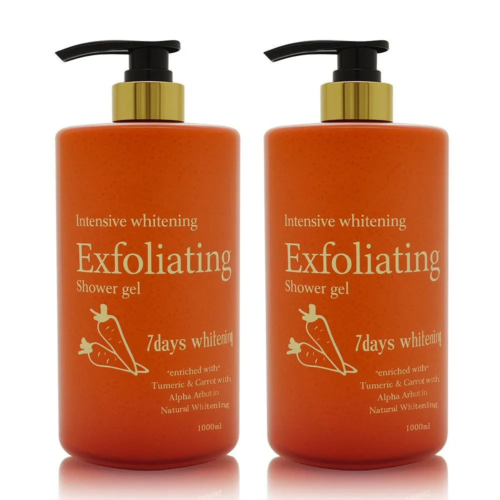 7 Days Exfoliating Body Wash Whitening Shower Gel 1000ml Original formula bottle