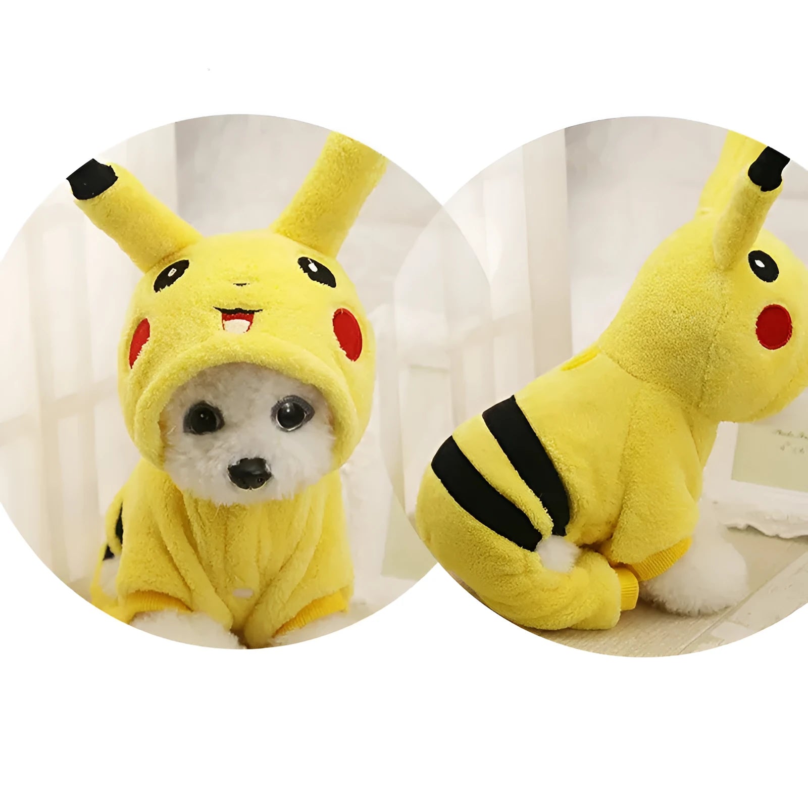 Fleece cat coat and hoodie set in a cartoon costume style for autumn and winter wear.
