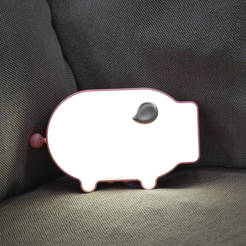 Blue multifunctional LED alarm clock showing time and temperature, with a USB charging port