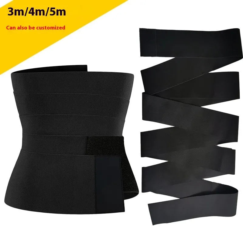 Women's waist trainer exercise belt with latex silk fabric in multiple length options