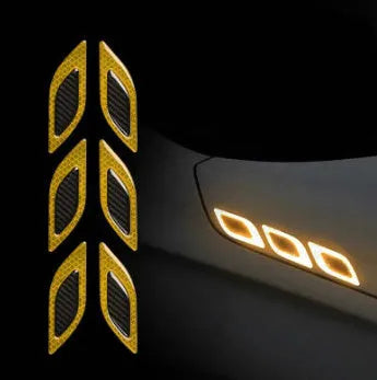 Blue reflective warning tape strips for car bumper with 17mm width measurement