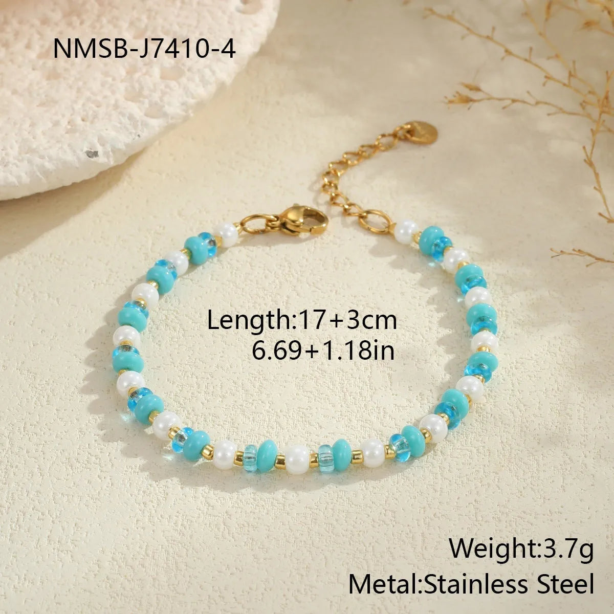 18K gold plated stainless steel geometric chain necklace for women, adjustable 41-50cm, pink or blue colour, fashion OL style, electroplated finish