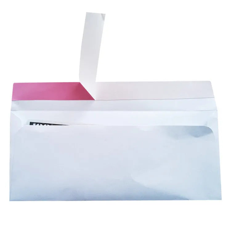 Blue anti-opening self-adhesive confidential envelope measuring 105x240mm with tamper-evident security features