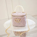 Women's PVC bucket gel bag with heart-shaped pattern in assorted colours.
